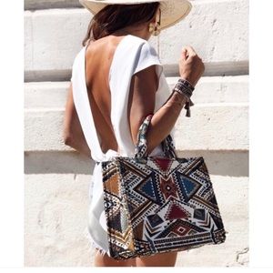 Zara Geometric Tote Bag